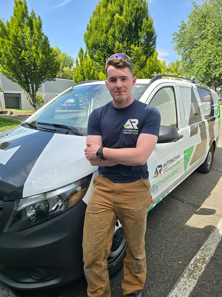 Bryce Isaacson, master tech at automotive reboot in the beaverton, oregon